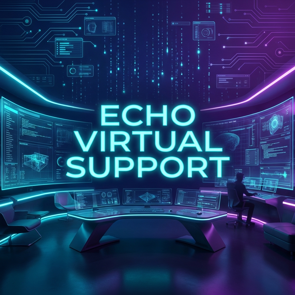 Echo Virtual Support - Futuristic digital workspace